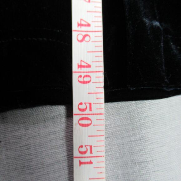 Vintage Night Way Dress Size 10P Black Velvet Y2K 90s Vamp Goth Prom Gown USA - Picture 6 of 10